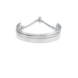 On 34th Silver-Tone Slider Bracelet, Classic Silver Hinged Bangle accessories